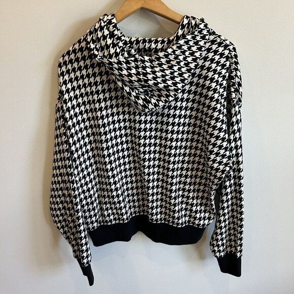 Lauren Ralph Lauren Houndstooth French Terry Sweatshirt Size M Rare - Picture 2 of 12